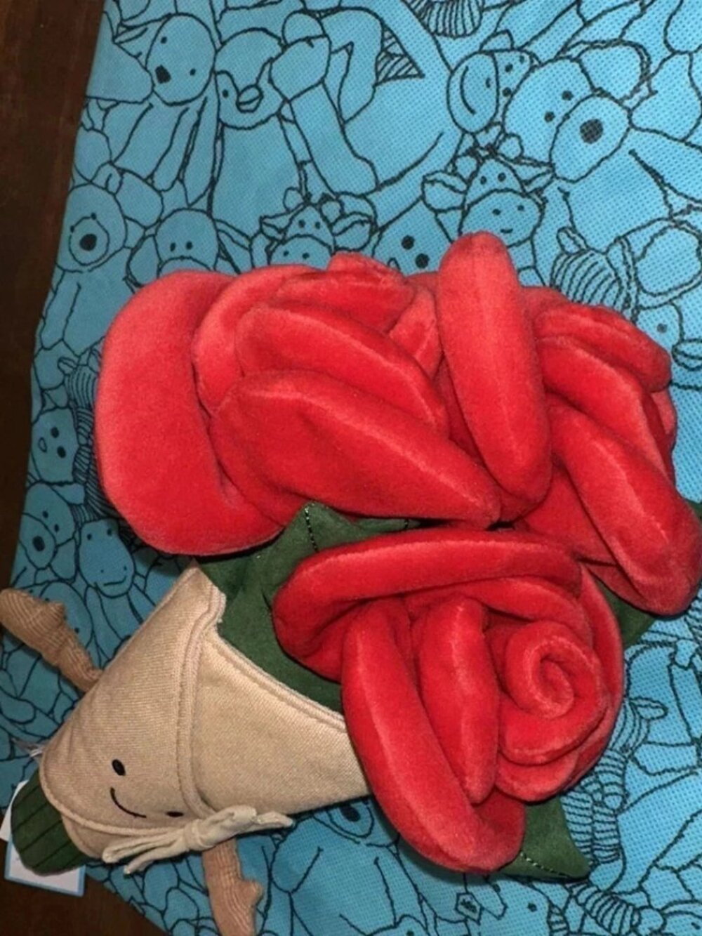 Jellycat Amuseables Rose Bouquet Plush Pink Floral Gift Decor
